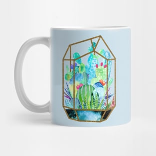 Aqua Cactus Terrarium Mug